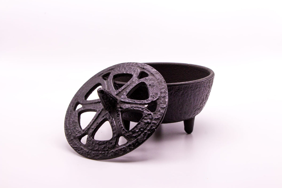 Cast Iron Incense Burner with Lid